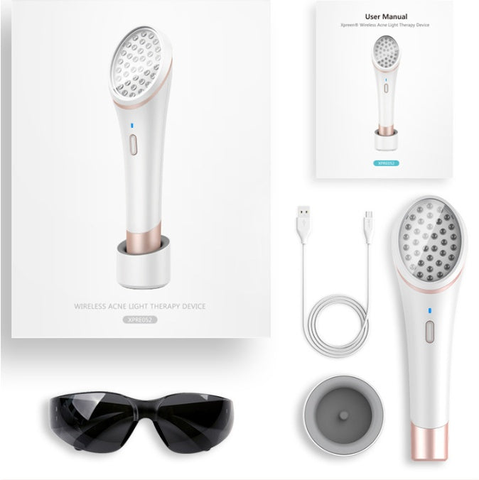 Acne Light Therapy Xpreen Treatment Device: Wireless Rechargeable with Blue Light and Red Light