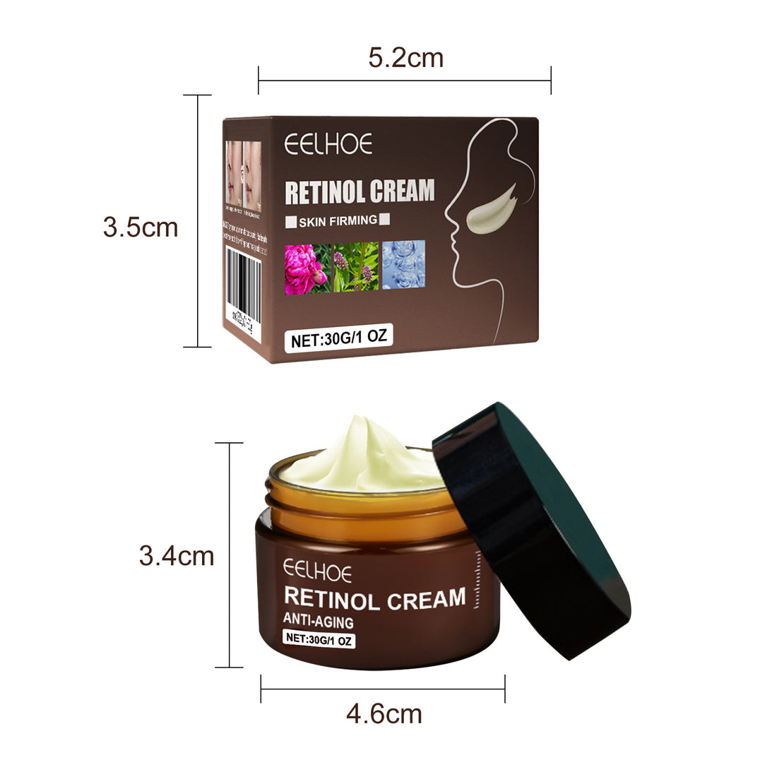 EELHOE Retinol Cream (Anti-Aging, Wrinkle Removal, Skin Firming)