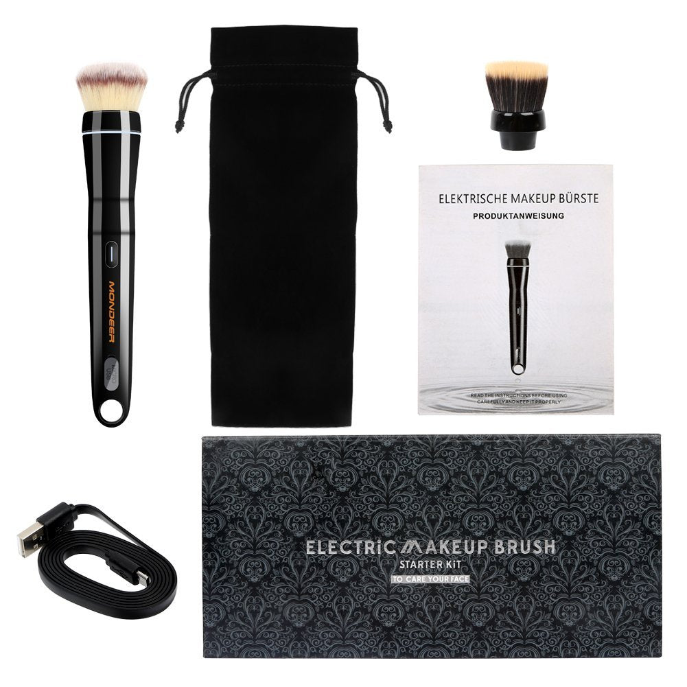 Electric Make-up Brush 10 gears massager: compatible for powder and liquid foundation