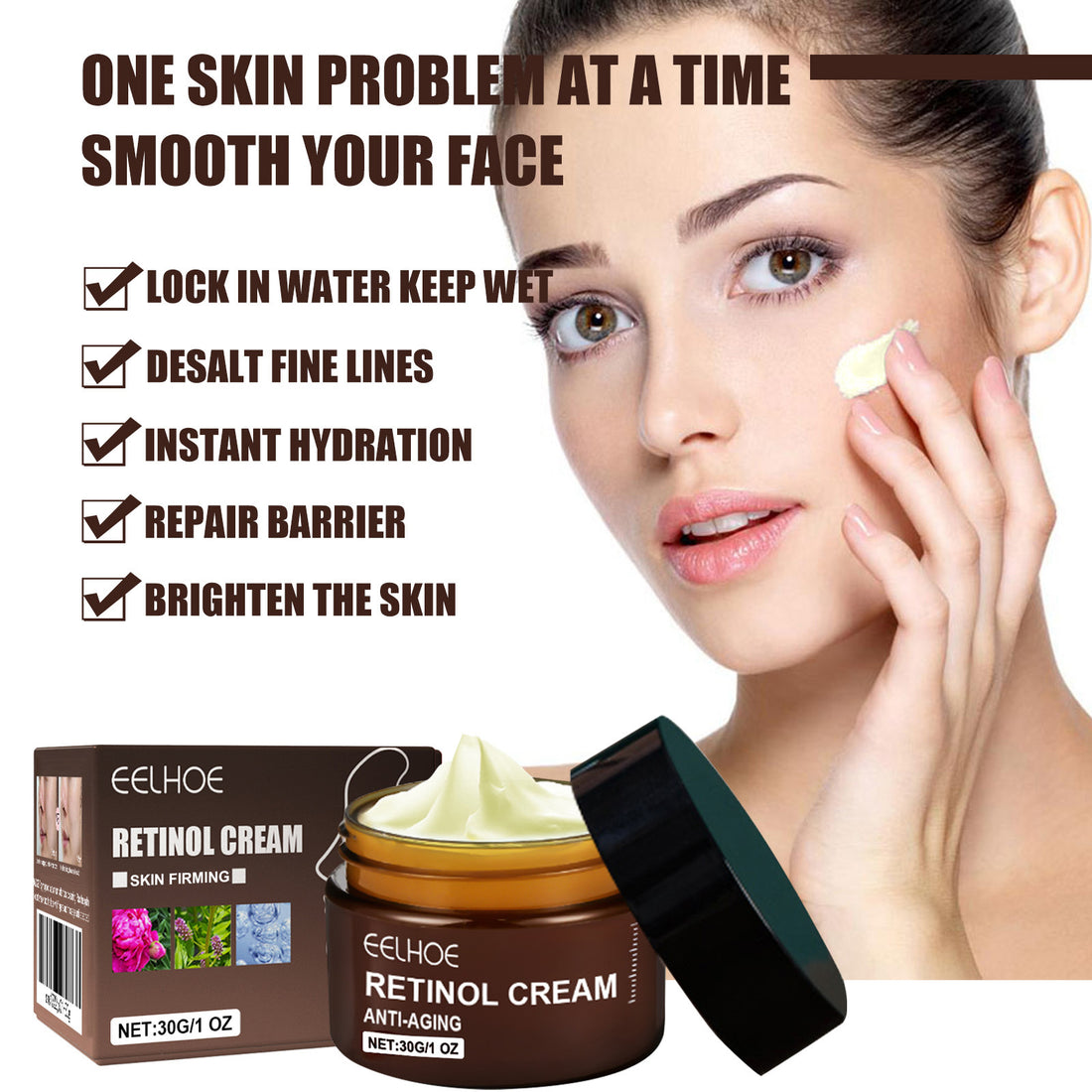 EELHOE Retinol Cream (Anti-Aging, Wrinkle Removal, Skin Firming)