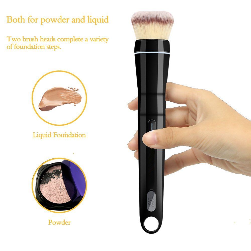 Electric Make-up Brush 10 gears massager: compatible for powder and liquid foundation